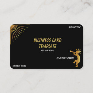 Kokopelli Sun Metallic Southwestern Business Card