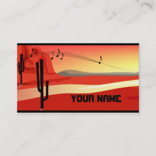 Kokopelli Sunset Business Card