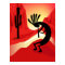 Kokopelli Sunset Poster