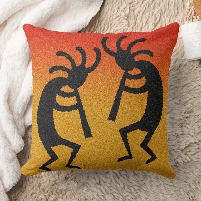 Kokopelli Sunset Southwest Design Cushion (Blanket)
