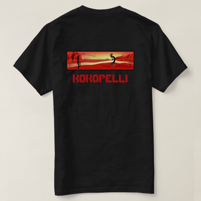 Kokopelli Sunset T-shirt (Design Back)