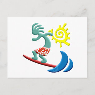 Kokopelli Surfing Postcard