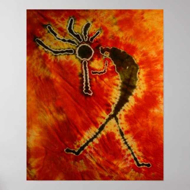 Kokopelli Tie Dye Poster (Front)