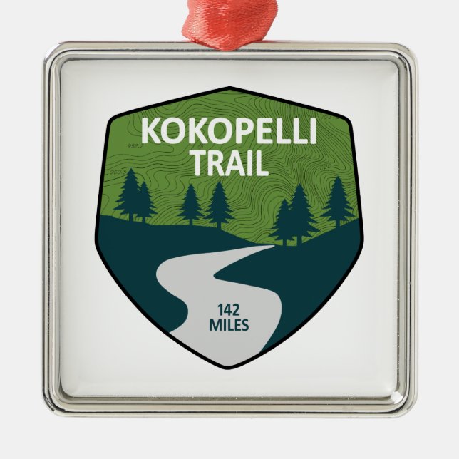 Kokopelli Trail Metal Tree Decoration (Front)