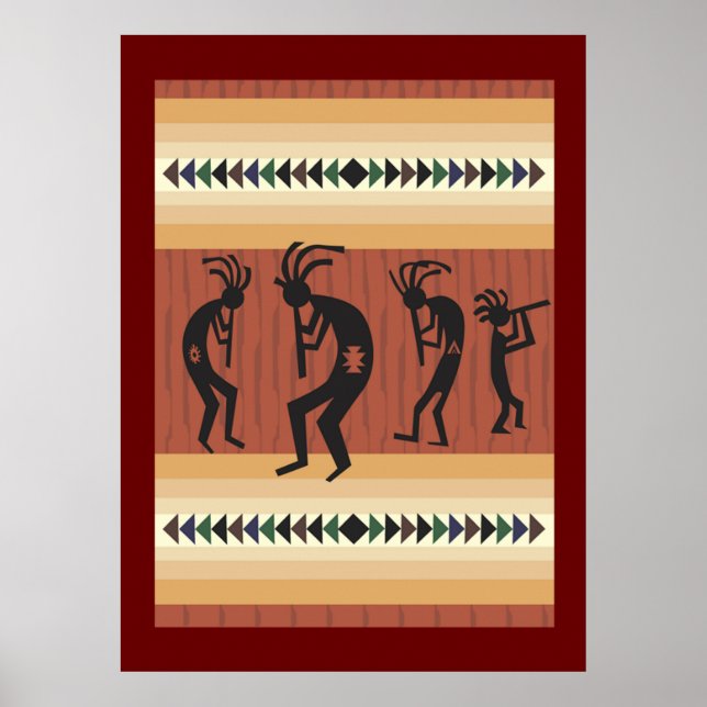 Kokopelli Tribal Poster Print (Front)