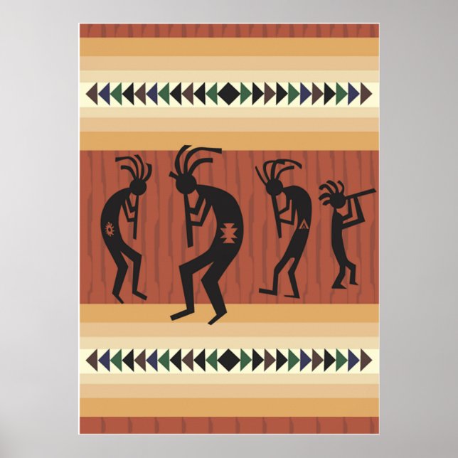 Kokopelli Tribal  Print (Front)