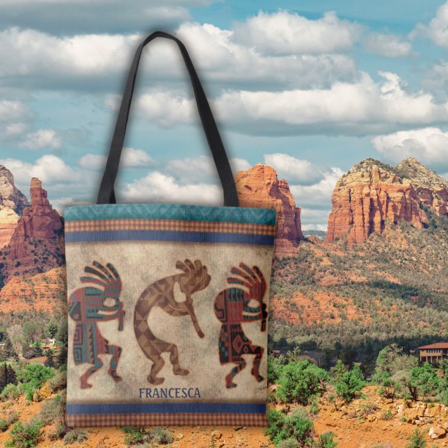 Kokopelli Tribal Southwestern Tote Bag (Creator Uploaded)