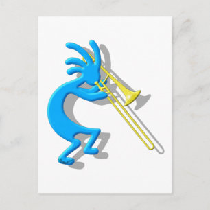 Kokopelli Trombone Postcard