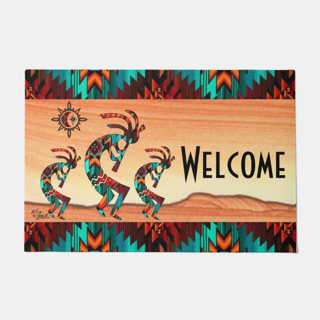 Kokopelli  Welcome Doormat (Front)