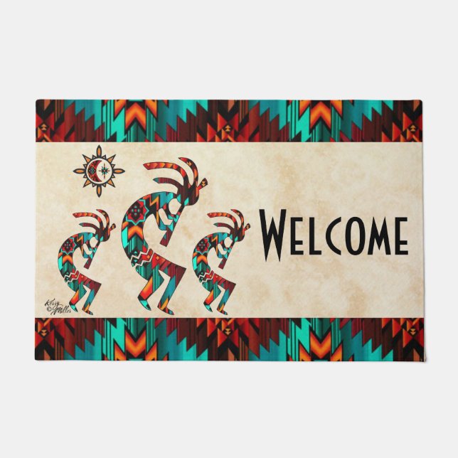 Kokopelli Welcome Doormat (Front)