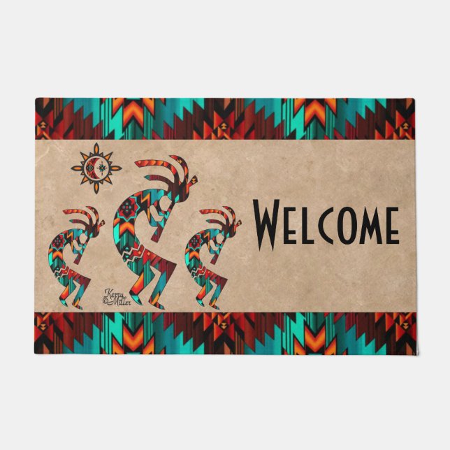 Kokopelli Welcome Doormat (Front)
