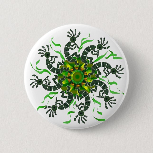 Kokopelli Wheel Button (Front)