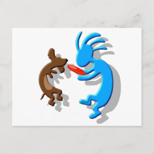 Kokopelli Wiener Dog Postcard