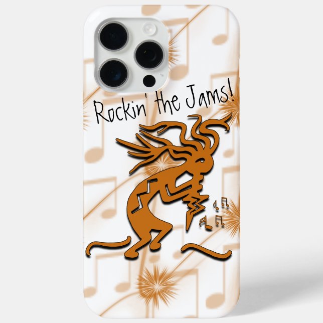 Kokopelli With Musical Notes Artwork Case-Mate iPhone Case (Back)