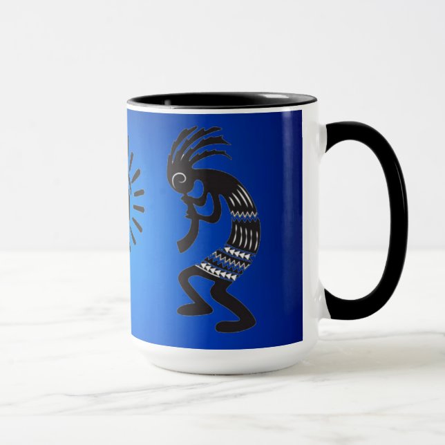 Kokopelli With Native American Sun Symbol Mug (Right)
