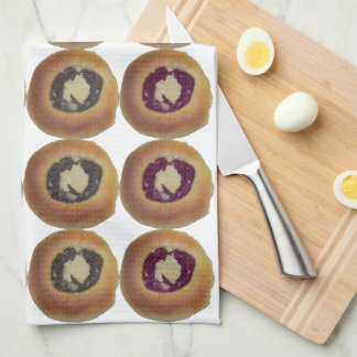 Kolache covered kitchen towel. tea towel