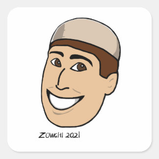 Kolah Namadi Hat Square Sticker