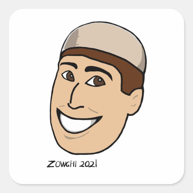 Kolah Namadi Hat Square Sticker (Front)