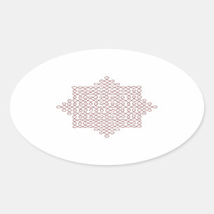 Kolam Art#1 Oval Sticker