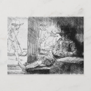 Kolf game, 1654 postcard