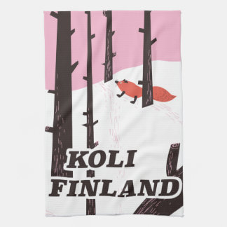 Koli Finland vintage travel poster Tea Towel