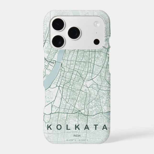 Kolkata India City Map Minimal Design (Back)