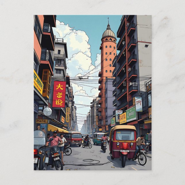 Kolkata, India downtown Keepsake Souvenir Postcard (Front)