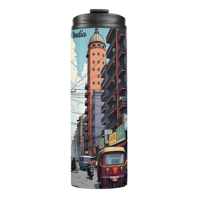 Kolkata, India downtown Keepsake Souvenir Thermal Tumbler (Front)