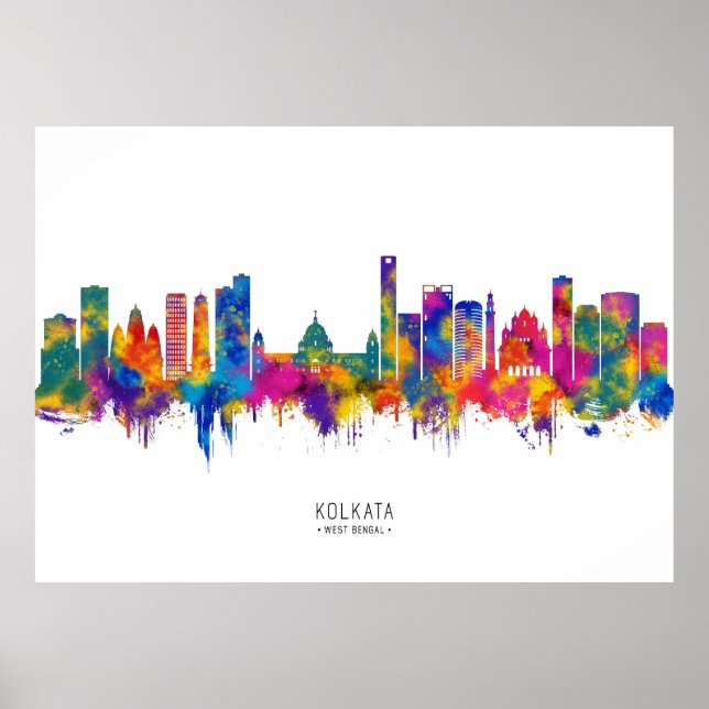 Kolkata West Bengal Skyline Poster (Front)