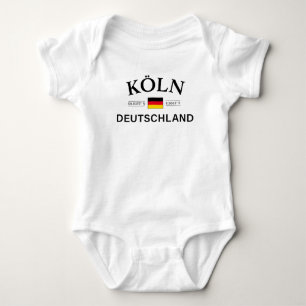 Koln (Cologne) Deutschland Coordinates German Baby Bodysuit