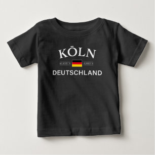 Koln (Cologne) Deutschland Coordinates German Baby T-Shirt