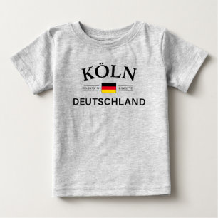 Koln (Cologne) Deutschland Coordinates German Baby T-Shirt