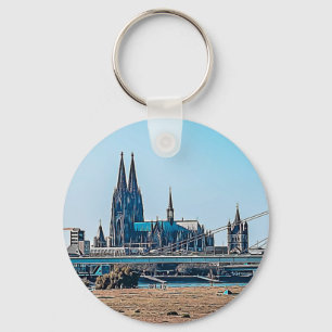 Köln Panorama Kölner Dom Schlüsselanhänger Key Ring