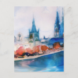 kölner dom cologne cathedral watercolor sketch postcard