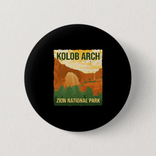 Kolob arch zion national park hiking camping 6 cm round badge