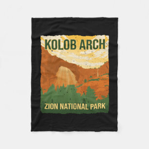 Kolob arch zion national park hiking camping fleece blanket