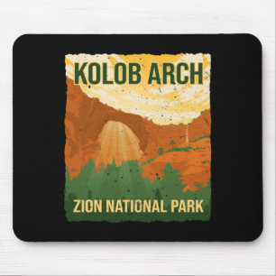 Kolob arch zion national park hiking camping mouse mat