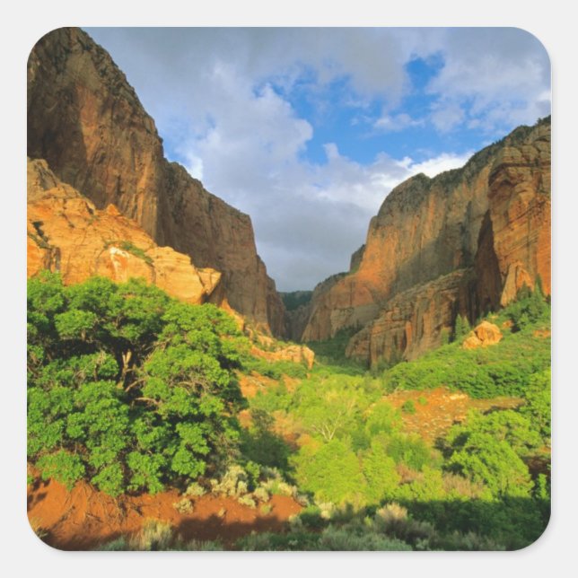 Kolob Canyon at Zion Canyon in Zion National Square Sticker (Front)