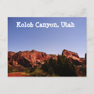 Kolob Canyon, Utah Postcard - Beautiful Landscape