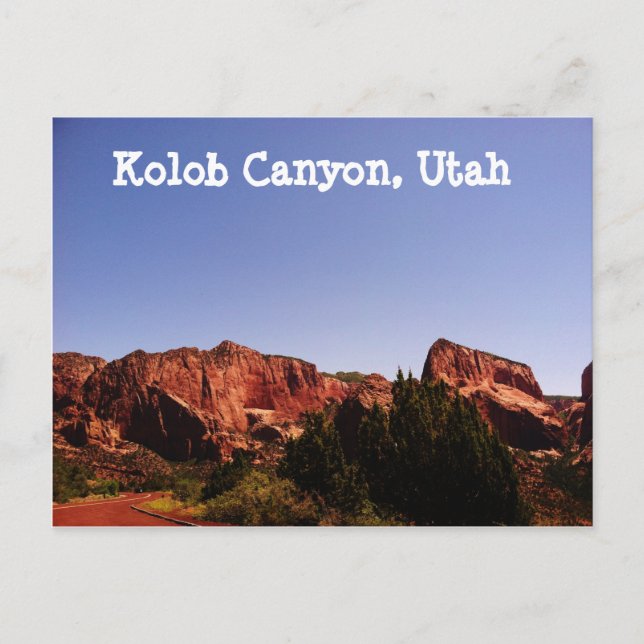 Kolob Canyon, Utah Postcard - Beautiful Landscape (Front)