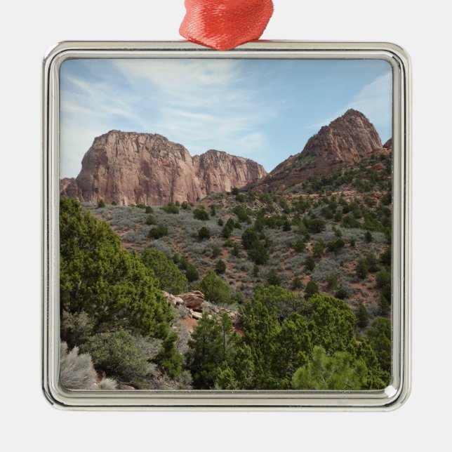 Kolob Canyons at Zion National Park Metal Tree Decoration (Front)
