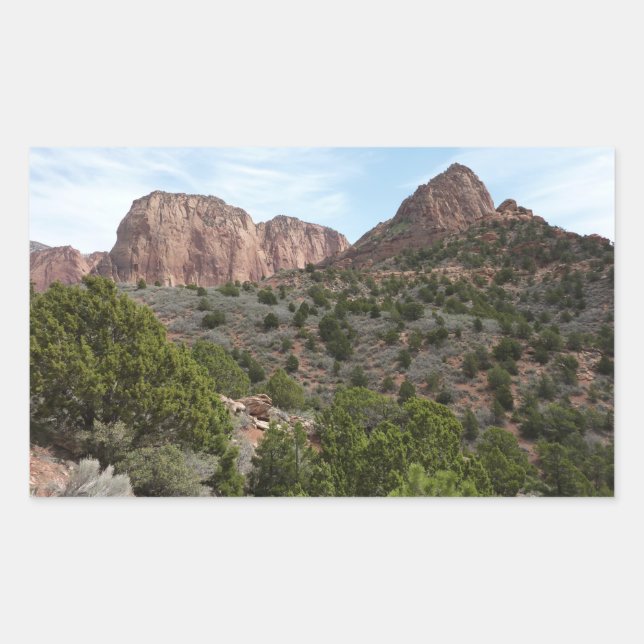 Kolob Canyons at Zion National Park Rectangular Sticker (Front)