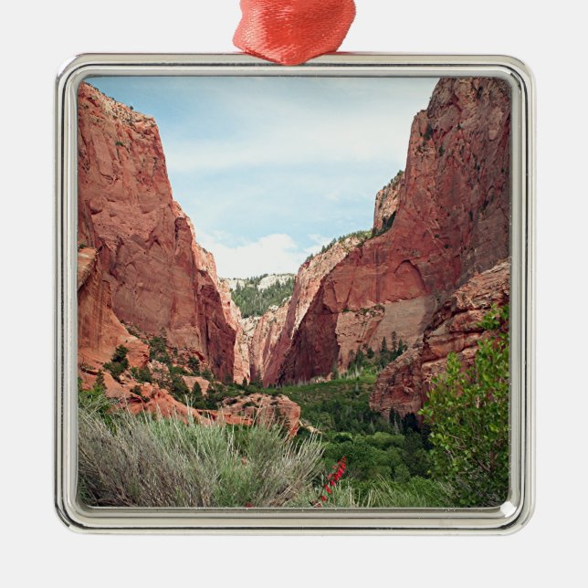 Kolob Canyons, Zion National Park, Utah, USA 4 Metal Tree Decoration (Front)