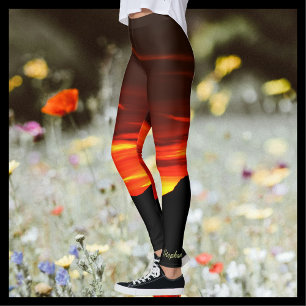 Kolob Sunset, Name on Ankle Leggings