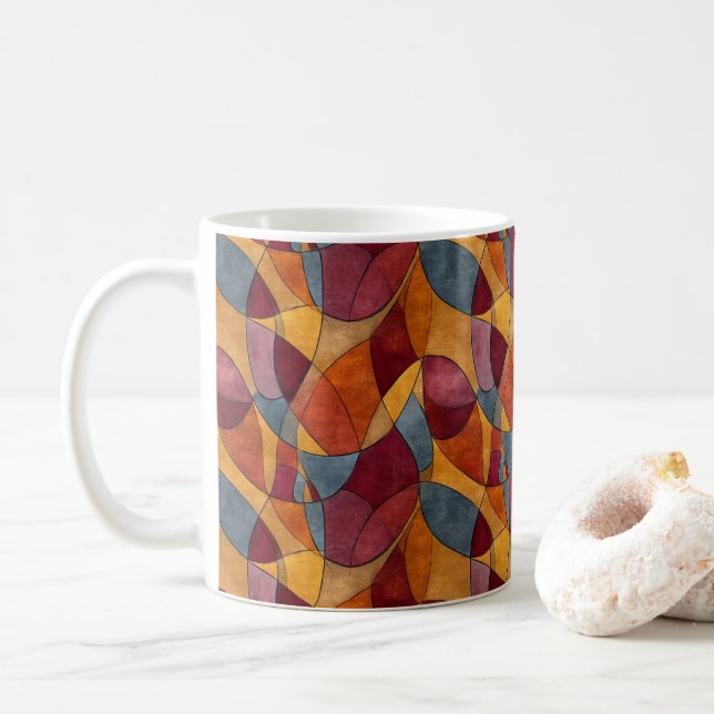 Koloman Moser Abstract Pattern Coffee Mug (With Donut)