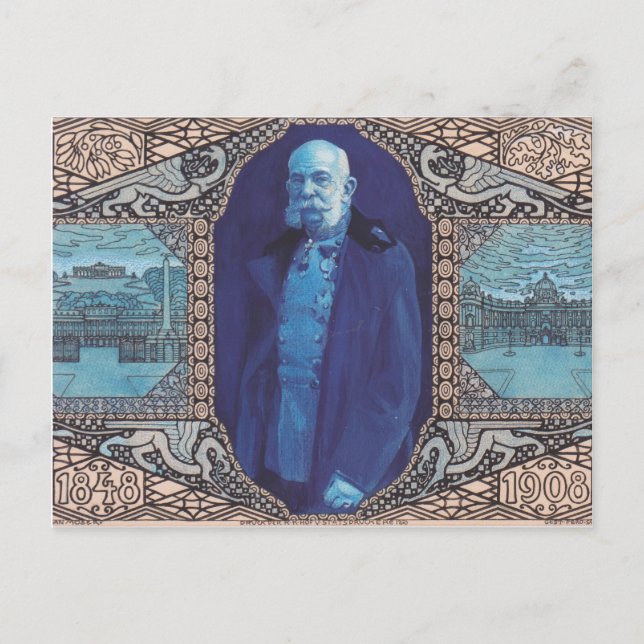 Koloman Moser- Design for the anniversary card (Front)