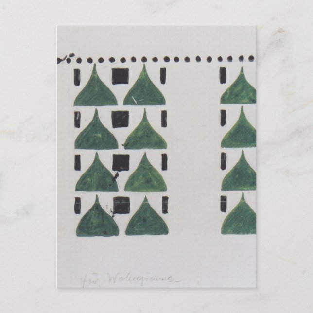 Koloman Moser- Draught for wall decoration Postcard (Front)