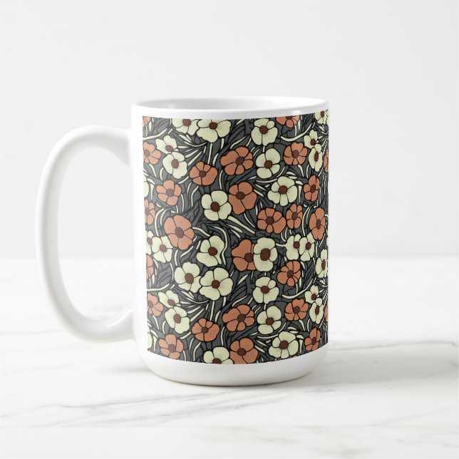 Koloman Moser Floral  Coffee Mug (Left)
