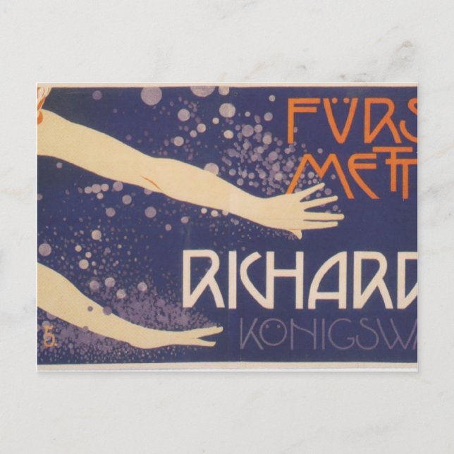 Koloman Moser-Poster of Prince Richard Metternich Postcard (Front)