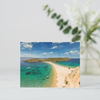 Kolona beach of Kythnos island in Cyclades, Greece Postcard